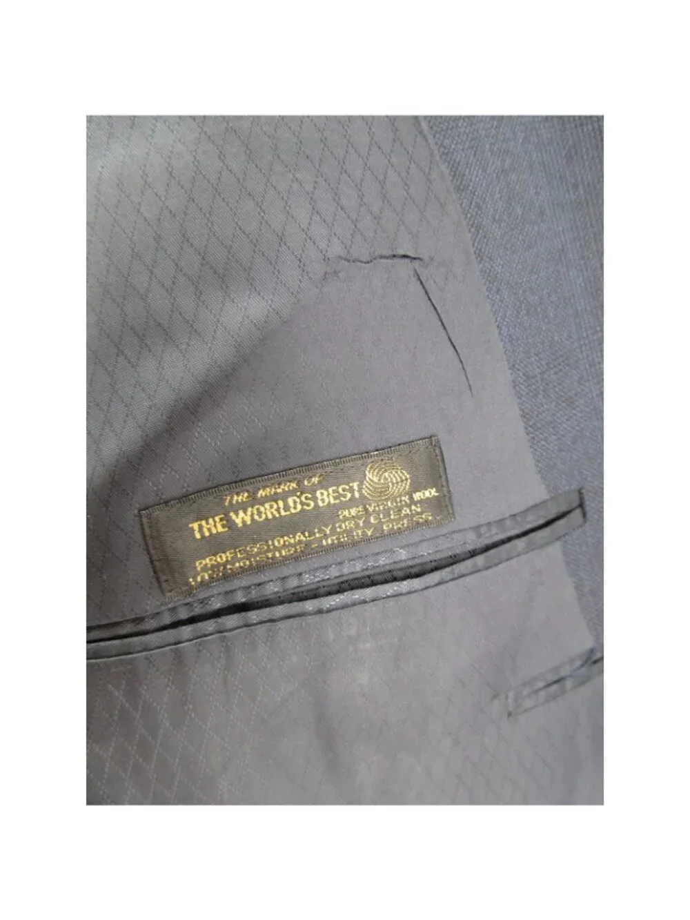 VINTAGE Hart Schaffner Marx Suit 46 Short Wool 2 Piece Plaid 38X25